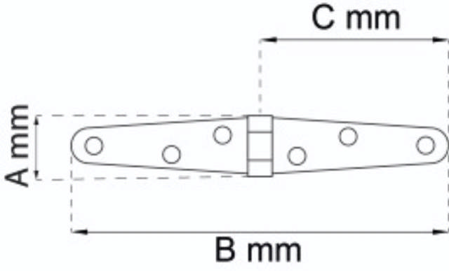 COFFIN HINGE 125MM 2PCS. ELECTRICAL FLOOR.