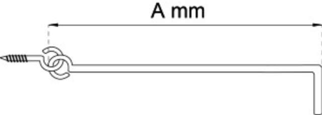 STORM HOOK 300MM GALVANIZED 2 PCS 