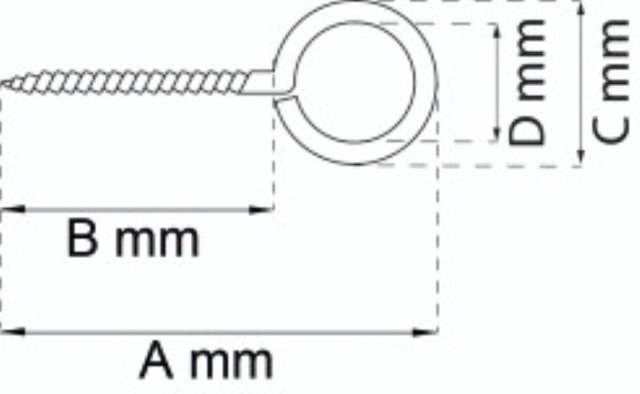 STORM HOOK EYEMA 100X8X15 GLV 