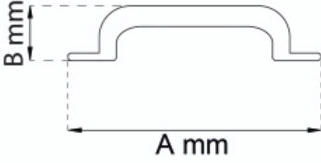 FURNITURE HANDLE 165MM NICKEL-PLATED 