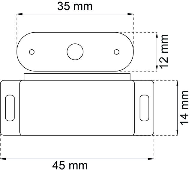 MAGNETIC LOCK 4 KG 2PCS. WHITE 
