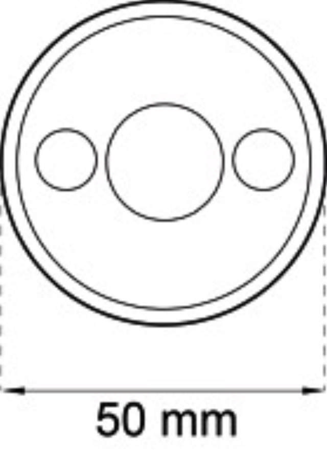 DOOR HANDLE ROSE TYPE 640 STAINLESS