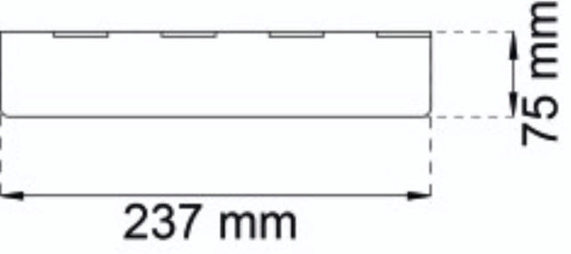 TAILGATE 280 X 87MM NICKEL-PLATED 