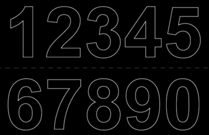 TALARK VINYL 0-9 X2PCS 50MM BLACK 