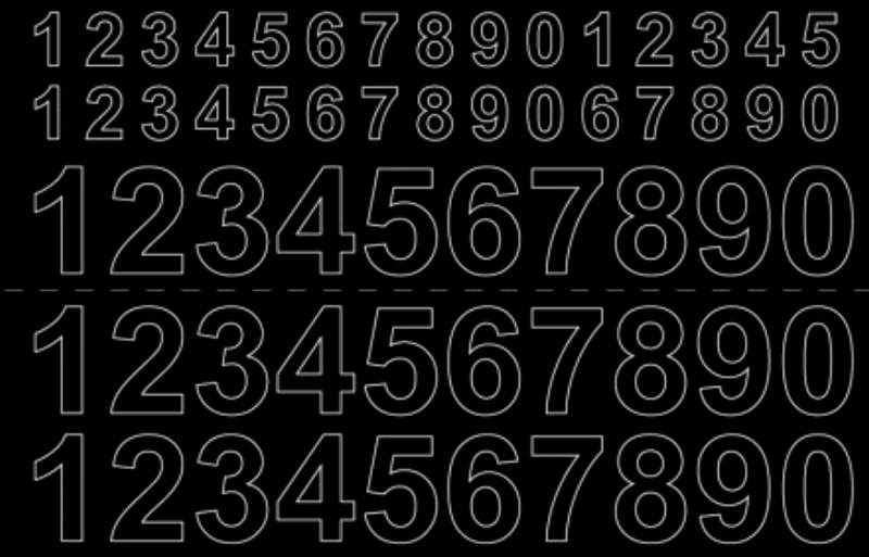 TALARK VINYL 0-9X3PCS 13/26MM BLACK