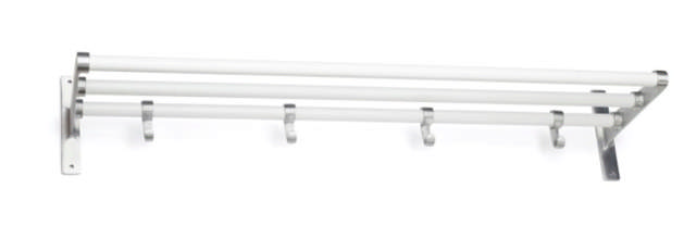 HAT RACK ELEGANT 600 MM ALU/WHITE