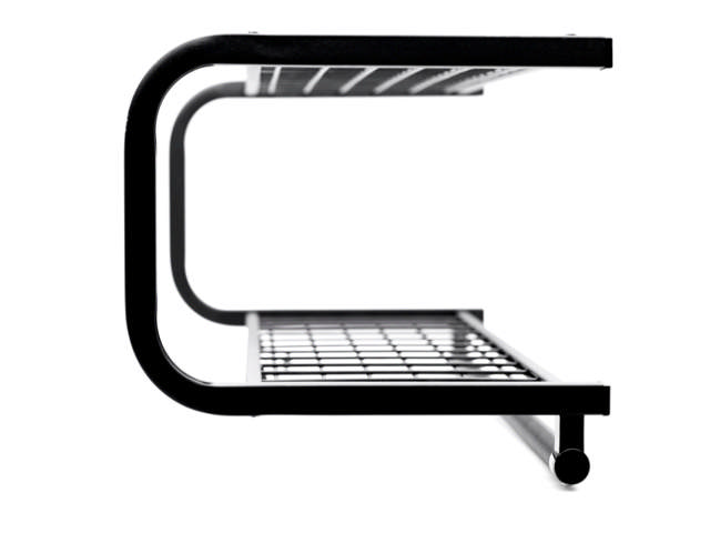 HAT RACK 7000 100CM BLACK