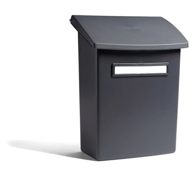 MAILBOX 555 PLASTIC DARK GREY