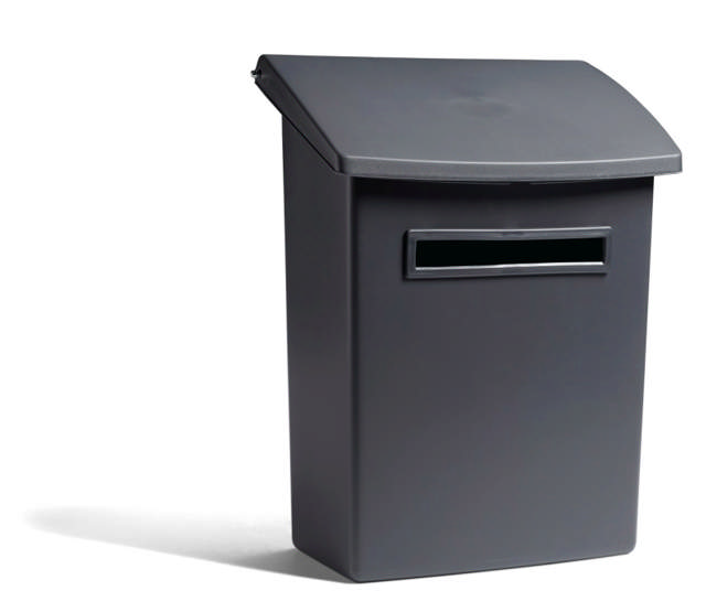 MAILBOX 555 PLASTIC DARK GREY