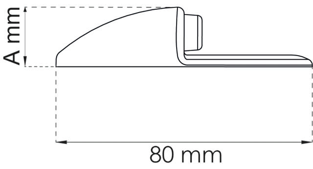 DOOR STOP TURTLE Ø80X15MM RF 