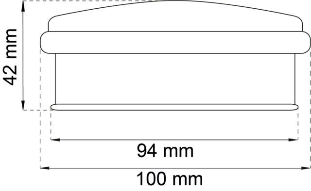 DOOR STOP WITH RUBBER SOLE Ø101X40MM STAINLESS