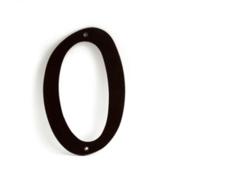 HOUSE NUMBER NO. 0 BLACK 205MM **DISCONTINUED WHEN SOLD OUT**