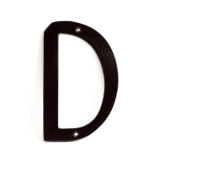 LETTER D BLACK 150MM 