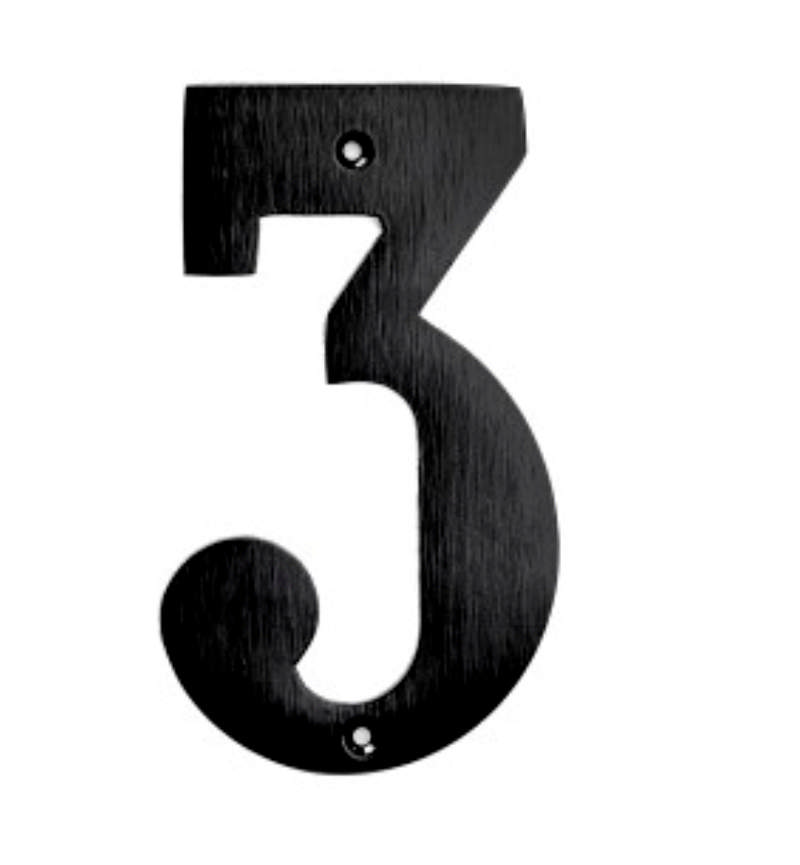 HOUSE NUMBER 140MM NO. 3 BLACK **DISCONTINUED WHEN SOLD OUT**