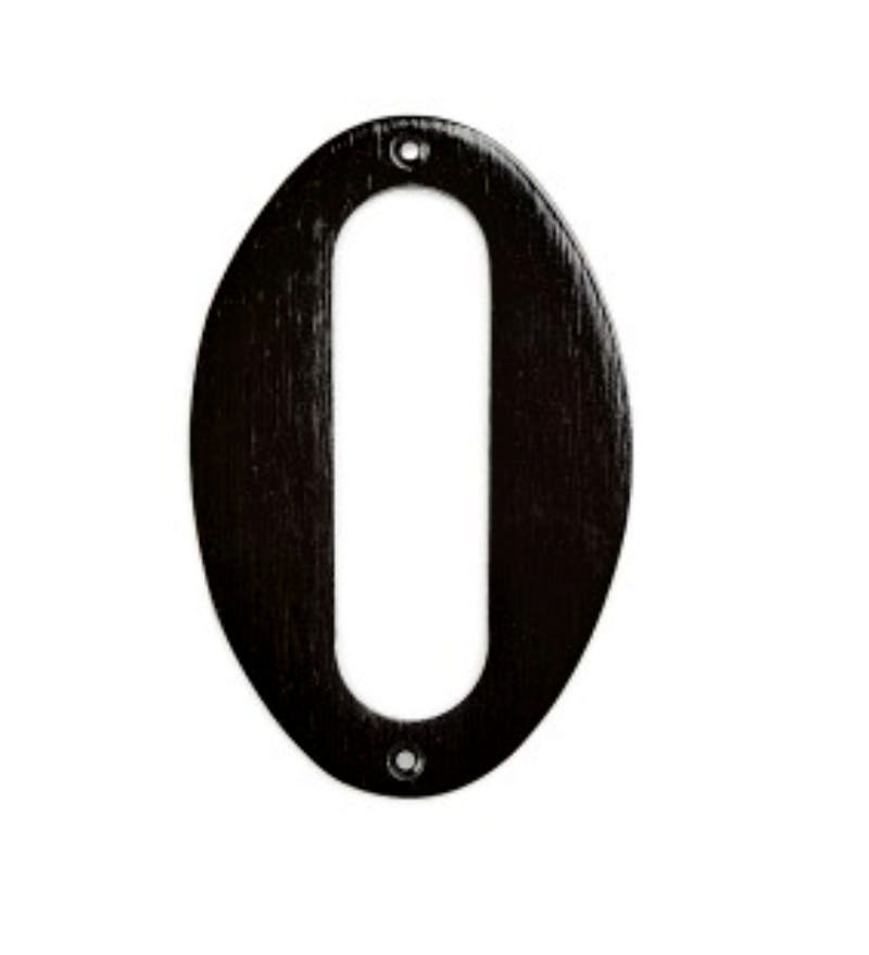 HOUSE NUMBER 140MM NO 0 BLACK **DISCONTINUED WHEN SOLD OUT**