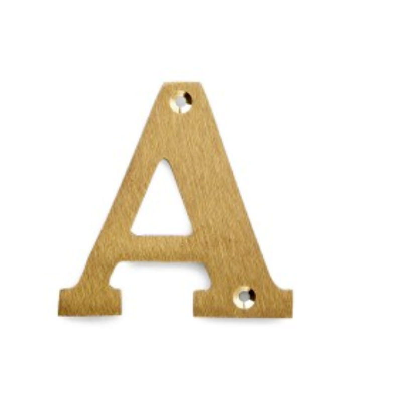 LETTER 80MM NR A MATT BRASS **DISCONTINUED WHEN SOLD OUT**