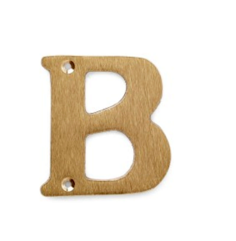 LETTER 80MM NR B MATT BRASS **DISCONTINUED WHEN SOLD OUT**