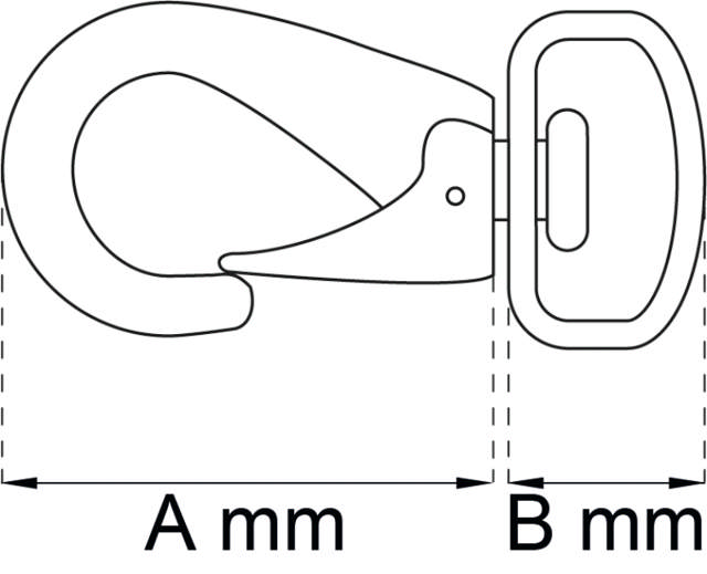 CARABINER 85MM NICKEL-PLATED 2 PCS 