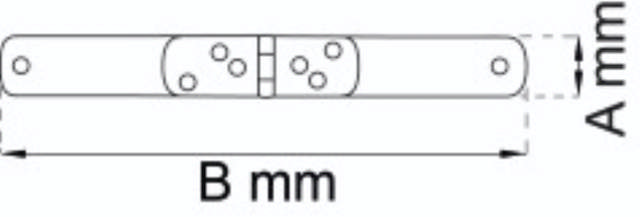 BASEMENT HINGE 38X146MM HEATED GALVANIZED
