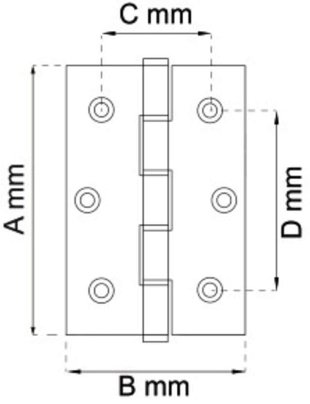 EDGE HINGE 89X58X25MM RF STEEL