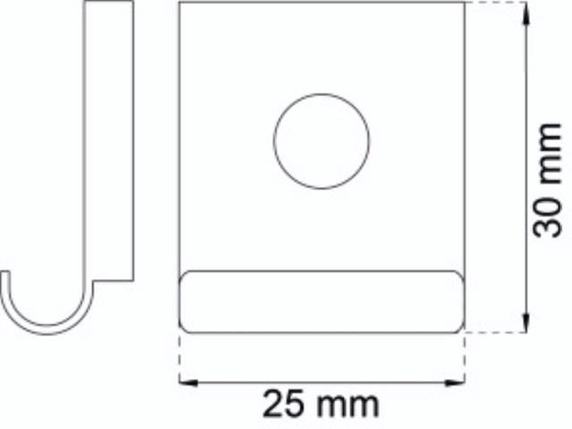 MIRROR CLAMP 300 STAINLESS 
