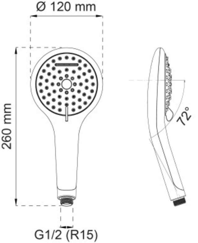 HAND SHOWER HORTENSIA 4-SPRAY CHROME