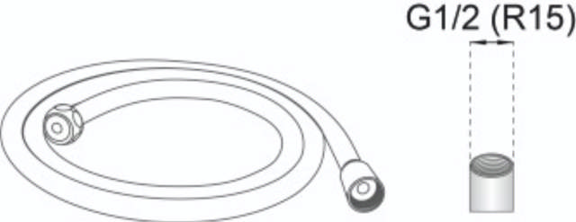 SHOWER HOSE 1.5 M MATTE BLACK 