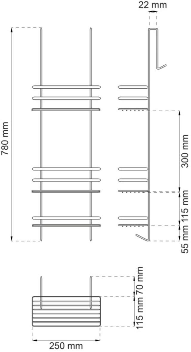 SHOWER SHELF LOTUS BLACK 