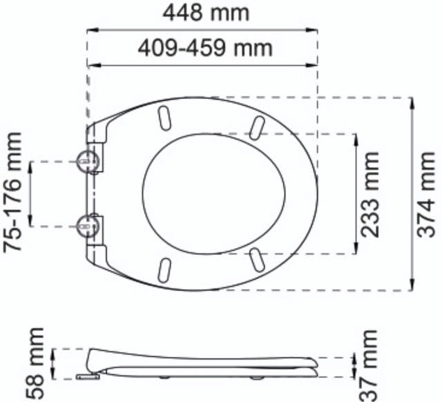 TOILET SEAT STANDARD BLACK 