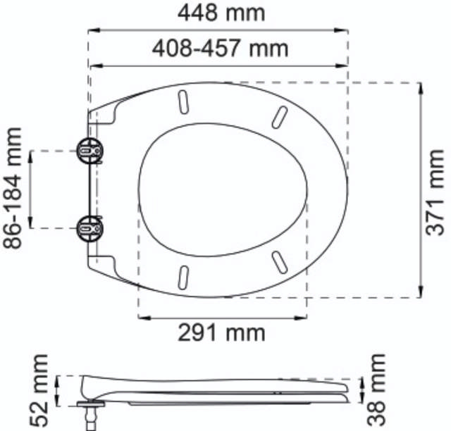 TOILET SEAT LUXURY WHITE 