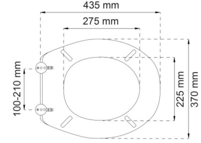 TOILET SEAT NATURE BLACK 