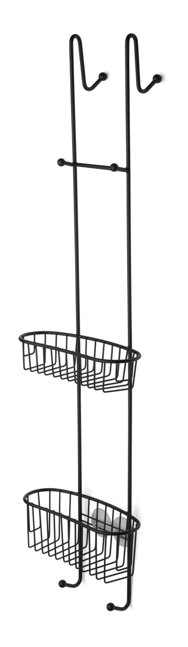 SHOWER SHELF ANEMONE CURVED BLACK 