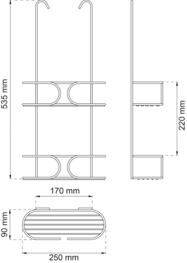 LUMINAIRE SHELF AMBROSIA TWIN CHROME 