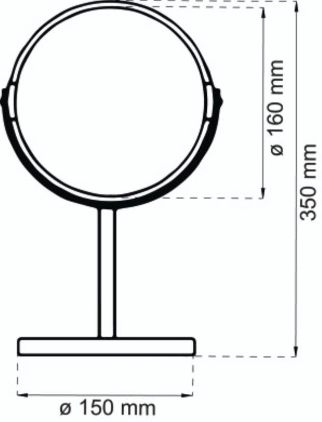 TABLE MIRROR CORAL CHROME 
