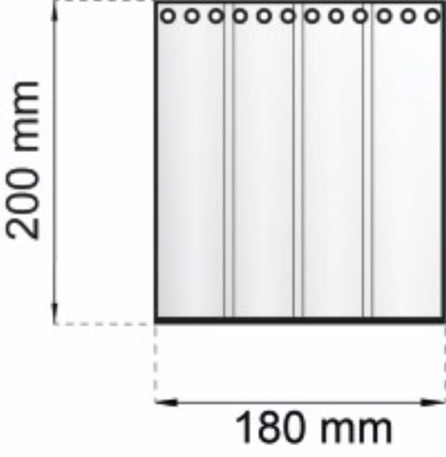 SHOWER CURTAIN CAMELIA 180X200CM WHITE