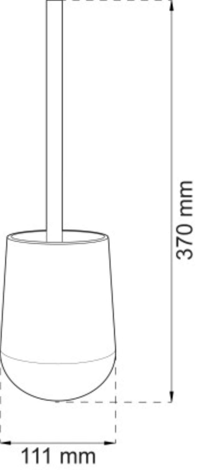 TOILET BRUSH SET ACACIA BLACK 