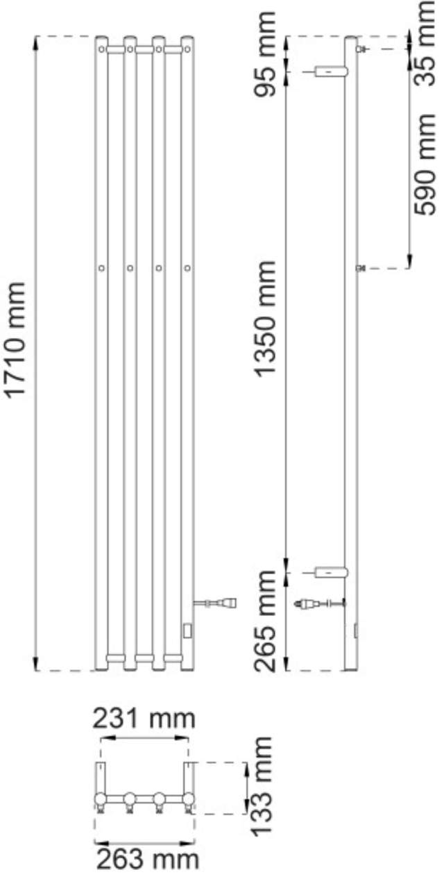 HEATHER 04 TOWEL DRYER BLACK