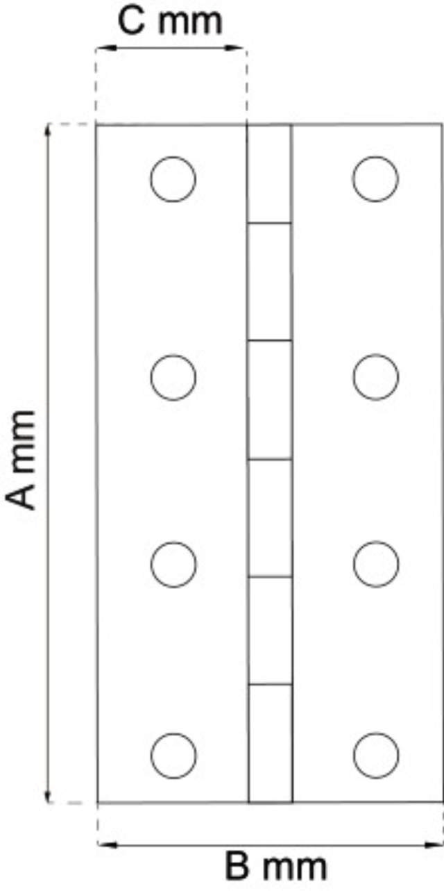 EDGE HINGE 63X43MM 2PCS ELECTRIC FLOOR 