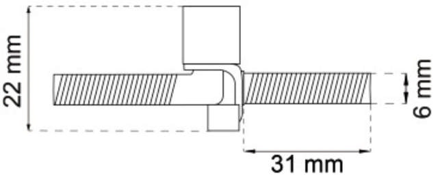 DRILLING HINGE 1506 Brass plated 2 pcs pack