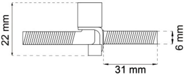 DRILLING HINGE.6MM TAP 2PCS.FORNIK.