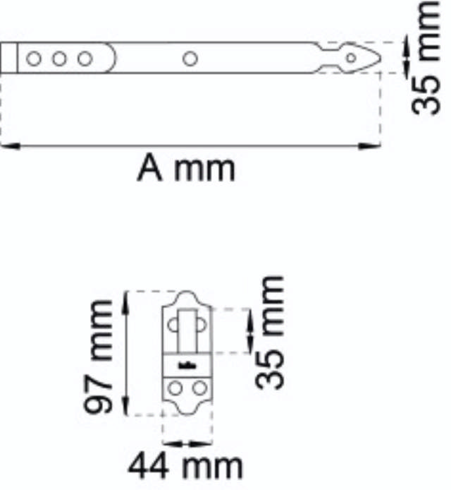 STACK HINGE 2PCS GALVANIZED. 