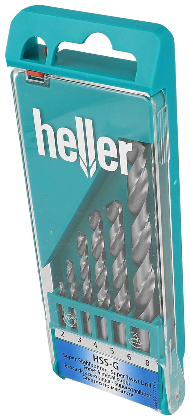 Heller metal drill pro hss set ø2-8mm, 6 parts