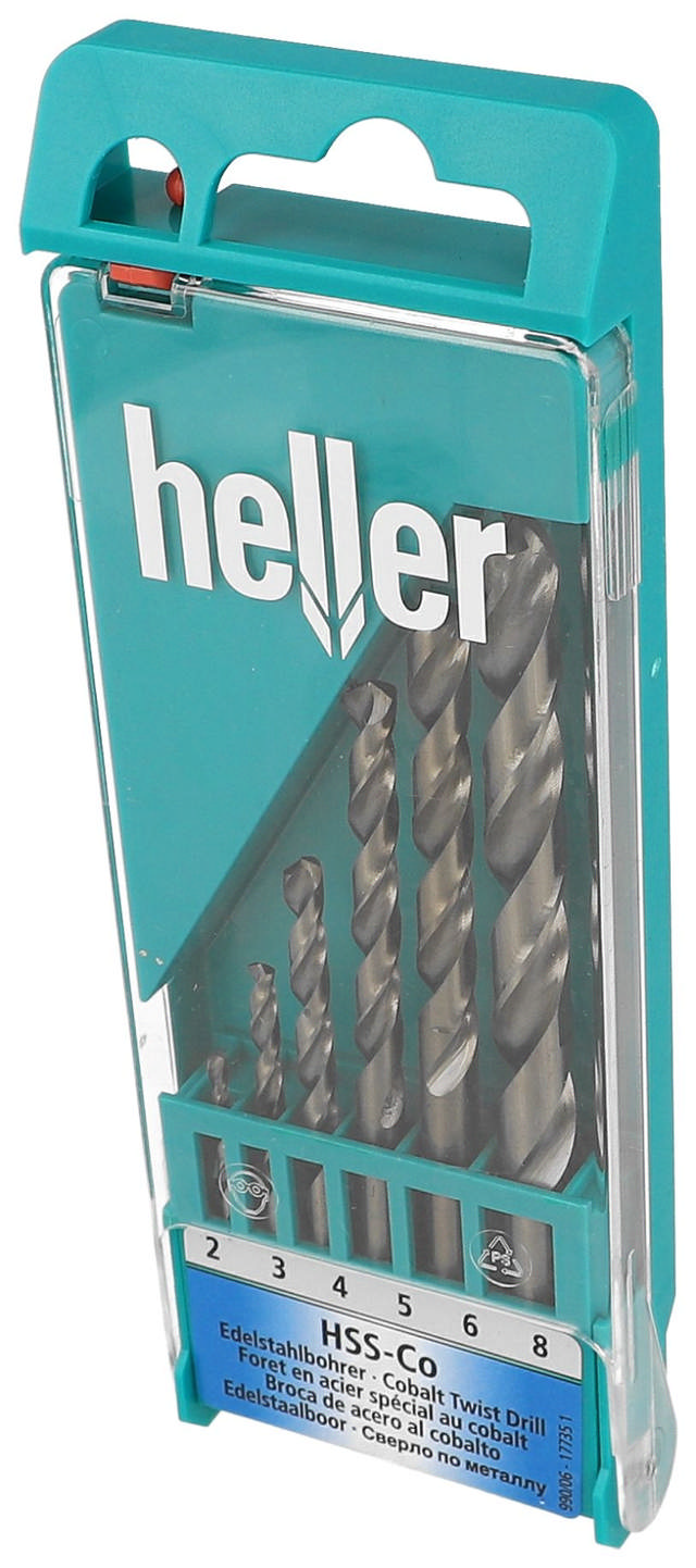 Heller metal drill cobalt hss set ø2-8mm, 6 parts