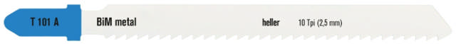 Heller jigsaw blade 75mm t/metal 2-20mm, pk a 5. T101A