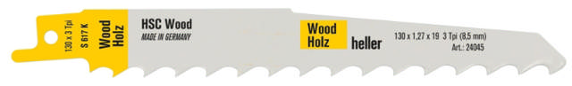 Heller bayonet saw blade 130mm wood/branches, pk. a 5 pcs. S617K