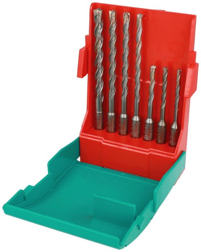 Heller hammer drill 3 cutter drill set 5/5.5/6/7/8/10mm, 7 parts