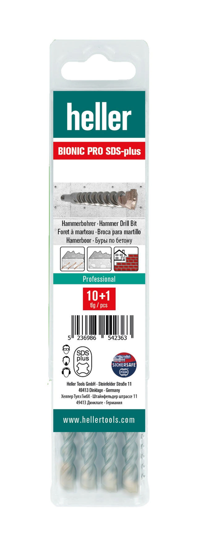 Heller SDS hammer drill - 11-piece package
