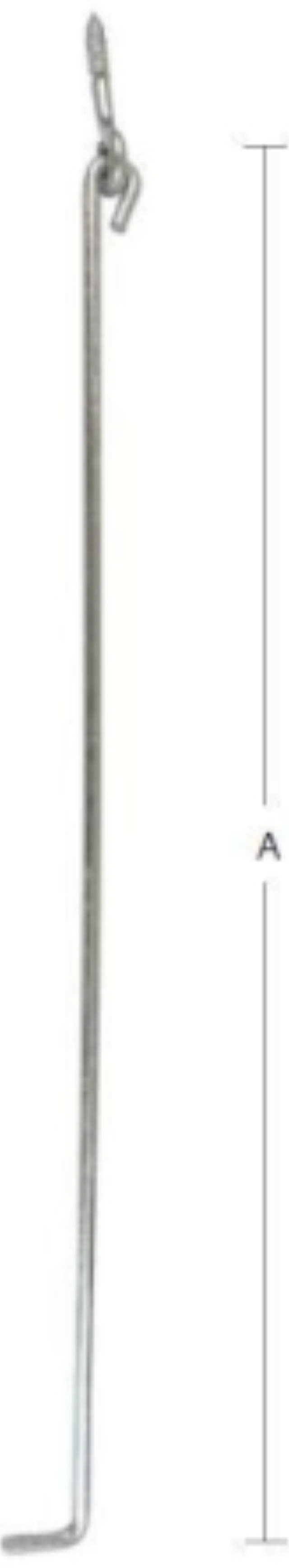 RATTLE-FREE STORM HOOK 625 MM Hot-dip galvanized