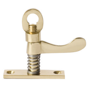 Knob 5060S Single Square Plate Brass Polished