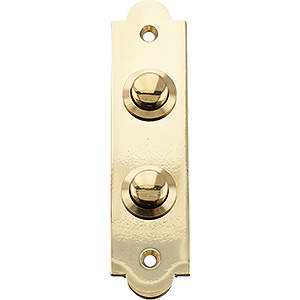 Doorbell 547-2 Double Brass Polished Without lacquer CC75 mm